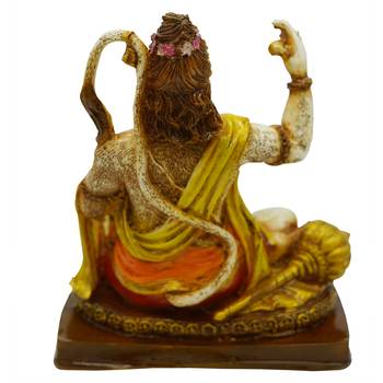 Chaque Decor Hand painted  Lord Hanuman Playing Sitar Idol For Home Decoration 4