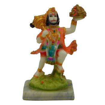 Chaque Decor Hand painted  Lord Hanuman caring mountain  Idol For Home Decoration 1