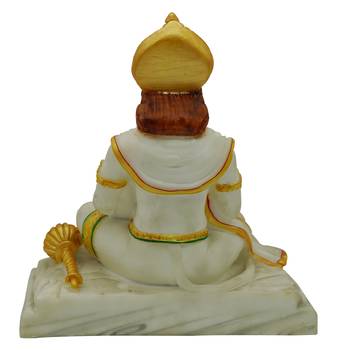 Chaque Decor Hand painted  Lord Hanuman in Dhyan Idol For Home Decoration 4
