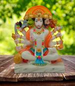 Chaque Decor Hand painted  Lord Panchmukhi Hanuman Idol For Home Decoration