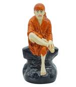 Chaque Decor Hand painted  Dwarka Sai Baba Idol For Home Decoration