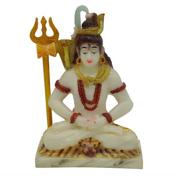 Chaque Decor Hand painted  Lord Shiv Ji Idol For Home Decoration 2