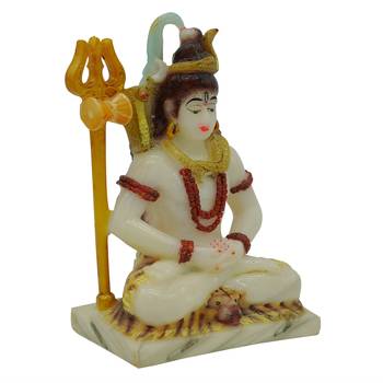 Chaque Decor Hand painted  Lord Shiv Ji Idol For Home Decoration 3