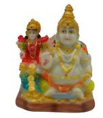 Chaque Decor Hand painted  Shiva with Parvathi For Pooja Room Decoration