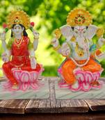 Chaque Decor Hand painted  Laxmi Ganesh For Home Decoration