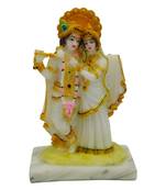 Chaque Decor Hand painted  Radha Krishna with Flute For Pooja Room & Decoration