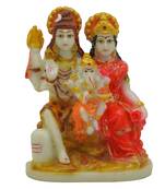 Chaque Decor Hand painted  Shiva Family For Pooja Room Decoration