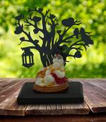 Chaque Decor Bal Krishna Decorative Showpiece with Wooden Tree for Home/Temple/Office/Car Dashboard