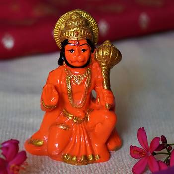 Chaque Decor Hanuman Handpainted Idol For Success & Gifts/Pooja Room/Home Decoration 1