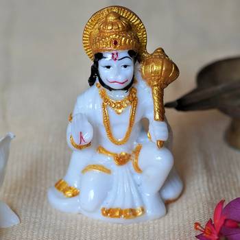 Chaque Decor Hanuman Handpainted Idol For Success & Gifts/Pooja Room/Home Decoration 1