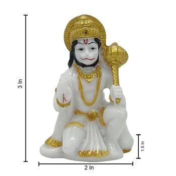 Chaque Decor Hanuman Handpainted Idol For Success & Gifts/Pooja Room/Home Decoration 5