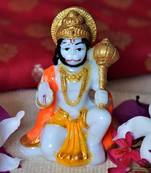 Chaque Decor  Hanuman Handpainted Idol For Success & Gifts/Pooja Room/Home Decoration