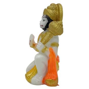 Chaque Decor  Hanuman Handpainted Idol For Success & Gifts/Pooja Room/Home Decoration 3