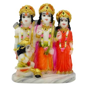 Chaque Decor   Ram Darbar Handpainted Idol For Success & Gifts/Pooja Room/Home Decoration 2