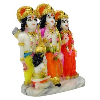 Chaque Decor   Ram Darbar Handpainted Idol For Success & Gifts/Pooja Room/Home Decoration 3