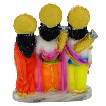 Chaque Decor   Ram Darbar Handpainted Idol For Success & Gifts/Pooja Room/Home Decoration 4
