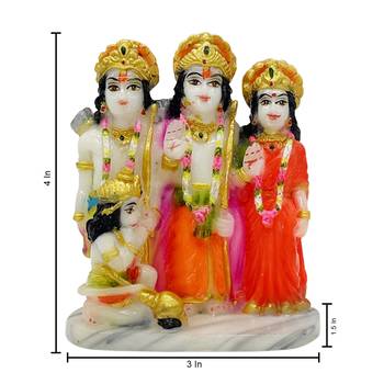 Chaque Decor   Ram Darbar Handpainted Idol For Success & Gifts/Pooja Room/Home Decoration 5