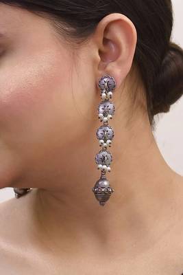 Silver danglers-drops 3