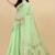 Light green woven cotton silk saree with blouse