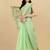 Light green woven cotton silk saree with blouse