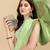 Light green woven cotton silk saree with blouse