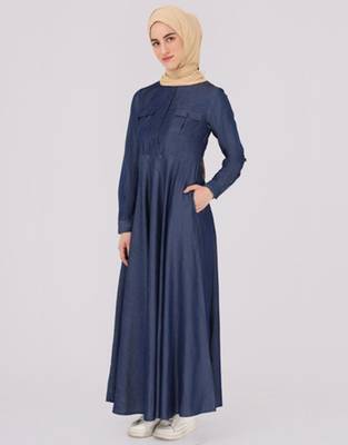 Sapphire Love Cross Pocket Jilbab | Silk Route | Length 56 2