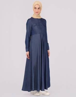 Sapphire Love Cross Pocket Jilbab | Silk Route | Length 56 3