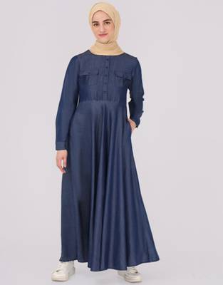 Sapphire Love Cross Pocket Jilbab | Silk Route | Length 60 1