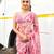 KIYARA ADVANI PINK GEORGETTE BEAUTIFUL SAREE