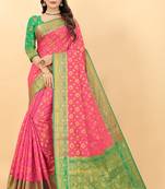 Light Mauve Pink All Over Design Soft Kanjivaram Silk Saree