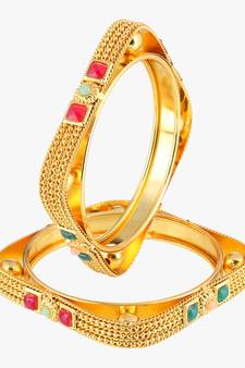 Gold bangles-and-bracelets