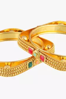 Gold bangles-and-bracelets