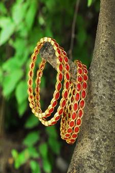 Gold bangles-and-bracelets