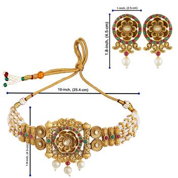 Multicolor pearl chokers 4