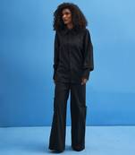 Black Shoji Patchwork Trousers