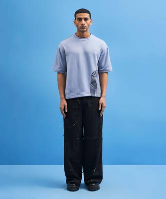 Black Shoji All-Over Patchwork Trousers 1