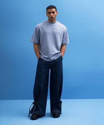Denim Tie-Up Trousers 1