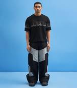 Black Coastline Embroidered T-Shirt