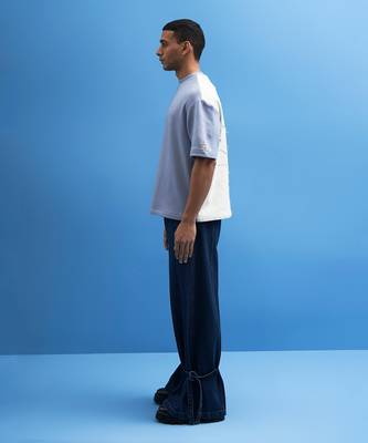 Steel Blue Shoji Patch Work T-Shirt 2