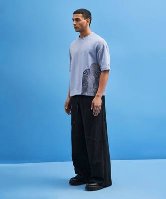 Steel Blue Chrysler Hand-Embroidered T-Shirt 2