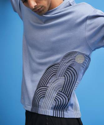 Steel Blue Chrysler Hand-Embroidered T-Shirt 5