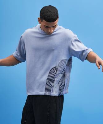 Steel Blue Chrysler Hand-Embroidered T-Shirt 6