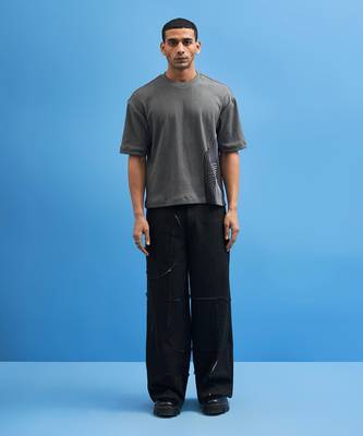 Grey Chrysler Hand-Embroidered T-Shirt 1
