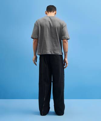 Grey Chrysler Hand-Embroidered T-Shirt 3