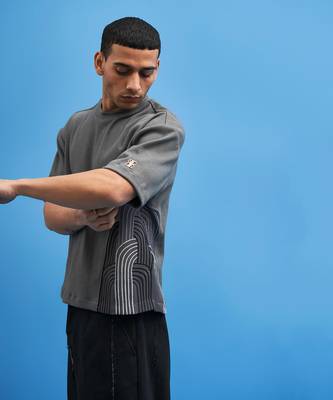 Grey Chrysler Hand-Embroidered T-Shirt 6