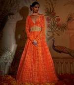Tangerine Patola Anarkali