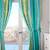 SB interio Green Shade Premium Satin Digital Print Combo Pack 5 Foot Size Window Curtain