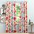 SB interio Red Flower Premium Satin Digital Print Combo Pack 5 Foot Size Window Curtain