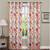 SB interio Red Flower Premium Satin Digital Print Combo Pack 5 Foot Size Window Curtain