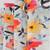SB interio Red Flower Premium Satin Digital Print Combo Pack 5 Foot Size Window Curtain